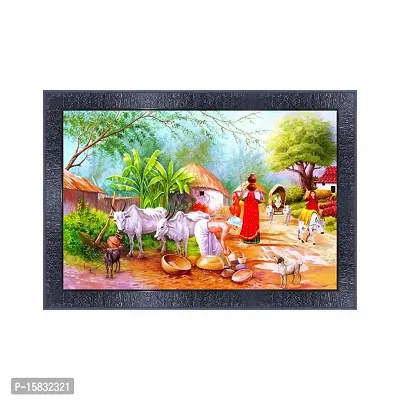 pnf Rajasthani art Wood Photo Frames with Acrylic Sheet (Glass) 16677-(10 * 14inch,Multicolour,Synthetic)-thumb0