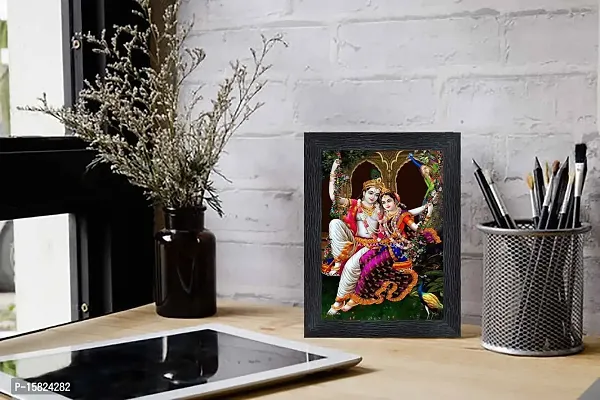 pnf Radha kishna Religious Wood Photo Frames with Acrylic Sheet (Glass) for Worship/Pooja(photoframe,Multicolour,6x8inch)-20073-thumb2