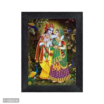 PnF Radha kishna Religious Wood Photo Frames with Acrylic Sheet (Glass) for Worship/Pooja(photoframe,Multicolour,8x6inch)-20186-thumb0