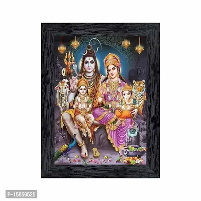 pnf Bhole Nath parivar (Maa Parvati, Ganesh, Kartikey and Shiv Shankar) Religious Wood Photo Frames(photoframe,Multicolour,6x8inch)-20389-photoframe-5x7.jpg