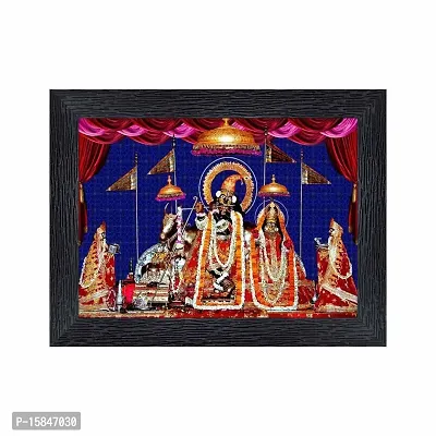 pnf Govind Dev Ji Temple Religious Wood Photo Frames with Acrylic Sheet (Glass) for Worship/Pooja(photoframe,Multicolour,6x8inch)-20832
