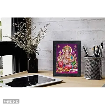 PnF Ganeshji Religious Wood Photo Frames with Acrylic Sheet (Glass) for Worship/Pooja(photoframe,Multicolour,8x6inch)-20623-thumb2