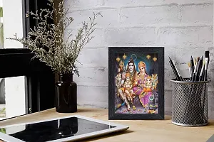 pnf Bhole Nath parivar (Maa Parvati, Ganesh, Kartikey and Shiv Shankar) Religious Wood Photo Frames(photoframe,Multicolour,6x8inch)-20389-photoframe-5x7.jpg-thumb1