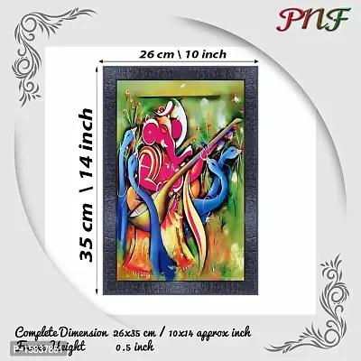 pnf Ganesh Wall Painting Synthetic frame-4738(10 * 14inch,Multicolour,Synthetic)-thumb2