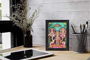 pnf Diwali Puja (laxmiji, Ganeshji,Saraswatiji) Religious Wood Photo Frames with Acrylic Sheet (Glass) for Worship/Pooja(photoframe,Multicolour,6x8inch) 20000-thumb1