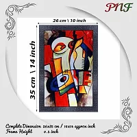 pnf modern abstract art Wood Photo Frames with Acrylic Sheet (Glass) (10 * 14inch,Multicolour,Synthetic) 2861-thumb1