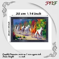 pnf Vastu Horse Frames Wood Photo Frames with Acrylic Sheet (Glass) 14853-(10 * 14inch,Multicolour,Synthetic)-thumb1
