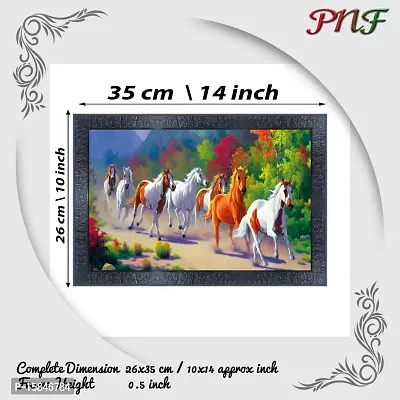 pnf Vastu Horse Frames Wood Photo Frames with Acrylic Sheet (Glass) 14853-(10 * 14inch,Multicolour,Synthetic)-thumb2