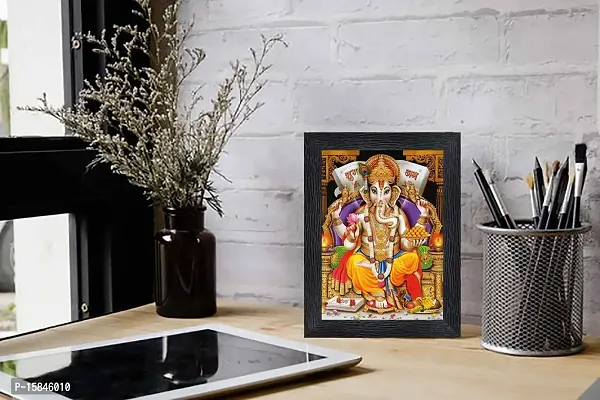 pnf Ganeshji Religious Wood Photo Frames with Acrylic Sheet (Glass) for Worship/Pooja(photoframe,Multicolour,6x8inch)-20374-thumb2