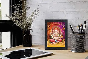 pnf Ganeshji Religious Wood Photo Frames with Acrylic Sheet (Glass) for Worship/Pooja(photoframe,Multicolour,6x8inch)-20673-thumb1