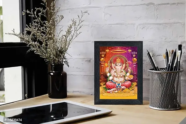 pnf Ganeshji Religious Wood Photo Frames with Acrylic Sheet (Glass) for Worship/Pooja(photoframe,Multicolour,6x8inch)-20673-thumb2