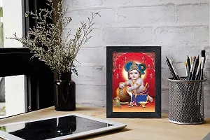 pnf Bal Krishna (Baby) Religious Wood Photo Frames with Acrylic Sheet (Glass) for Worship/Pooja(photoframe,Multicolour,6x8inch)-20751--thumb1