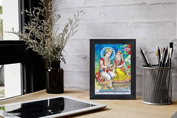 pnf Radha kishna Religious Wood Photo Frames with Acrylic Sheet (Glass) for Worship/Pooja(photoframe,Multicolour,6x8inch)-22521-thumb2