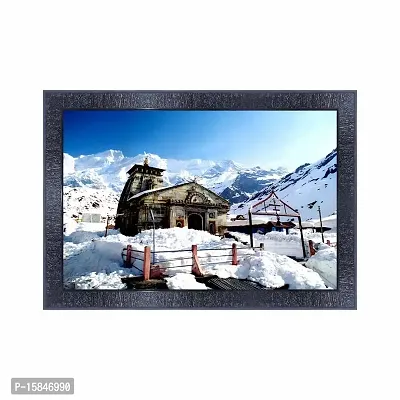 pnf Kedarnath Temple Religious Wood Photo Frames with Acrylic Sheet (Glass) for Worship/Pooja(10 * 14inch,Multicolour,Synthetic)-20791