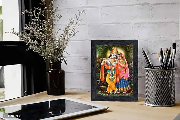 pnf Radha kishna Religious Wood Photo Frames with Acrylic Sheet (Glass) for Worship/Pooja(photoframe,Multicolour,6x8inch)-20117-thumb2