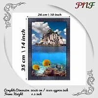 pnf Natural Landscape Scenery Wood Photo Frames with Acrylic Sheet (Glass) (10 * 14inch,Multicolour,Synthetic) 7903-thumb1