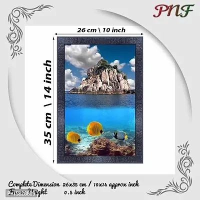 pnf Natural Landscape Scenery Wood Photo Frames with Acrylic Sheet (Glass) (10 * 14inch,Multicolour,Synthetic) 7903-thumb2