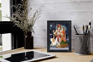 pnf Radha kishna Religious Wood Photo Frames with Acrylic Sheet (Glass) for Worship/Pooja(photoframe,Multicolour,6x8inch)-20100-thumb1