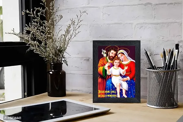 pnf Lord Jesus Religious Wood Photo Frames with Acrylic Sheet (Glass) for Worship/Pooja(photoframe,Multicolour,6x8inch)-22592-thumb2