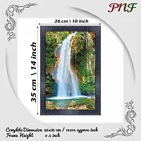 pnf Vastu Waterfall Landscape Scenery Wood Photo Frames with Acrylic Sheet (Glass) (10 * 14inch,Multicolour,Synthetic) 1700-thumb1