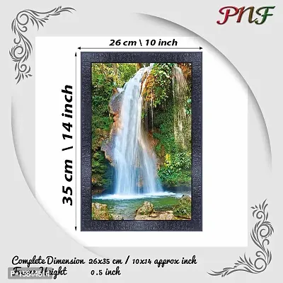 pnf Vastu Waterfall Landscape Scenery Wood Photo Frames with Acrylic Sheet (Glass) (10 * 14inch,Multicolour,Synthetic) 1700-thumb2