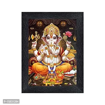 Generic PnF Ganeshji Religious Wood Photo Frames with Acrylic Sheet (Glass) for Worship/Pooja(photoframe,Multicolour,8x6inch)-4889, Medium (PNF-4889-photoframe-5x7)