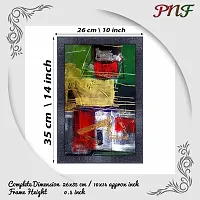 pnf modern abstract art Wood Photo Frames with Acrylic Sheet (Glass) (10 * 14inch,Multicolour,Synthetic) 6283-thumb1