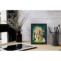 PnF Radha kishna Religious Wood Photo Frames with Acrylic Sheet (Glass) for Worship/Pooja(photoframe,Multicolour,8x6inch)-22510-thumb1