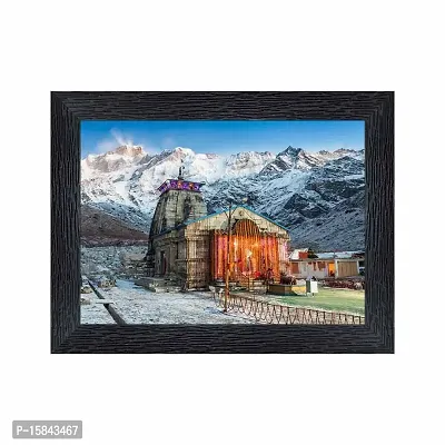 pnf Kedarnath Temple Religious Wood Photo Frames with Acrylic Sheet (Glass) for Worship/Pooja(photoframe,Multicolour,6x8inch)-20789