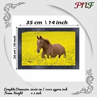 pnf Vastu Horse Frames Wood Photo Frames with Acrylic Sheet (Glass) 7735-(10 * 14inch,Multicolour,Synthetic)-thumb1