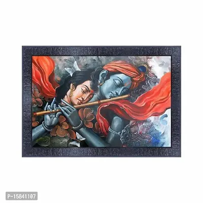 pnf Radha Krishna Wood Photo Frames with Acrylic Sheet (Glass) 6096-(10 * 14inch,Multicolour,Synthetic)