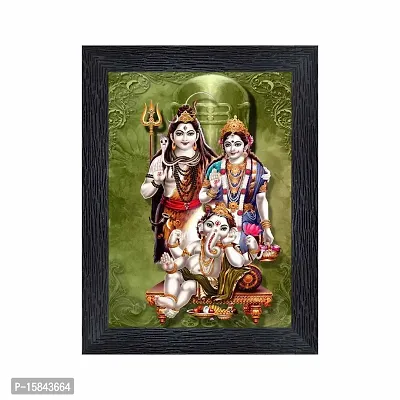 pnf Bhole Nath parivar (Maa Parvati, Ganesh, Kartikey and Shiv Shankar) Religious Wood Photo Frames(photoframe,Multicolour,6x8inch)-20551-photoframe-5x7.jpg