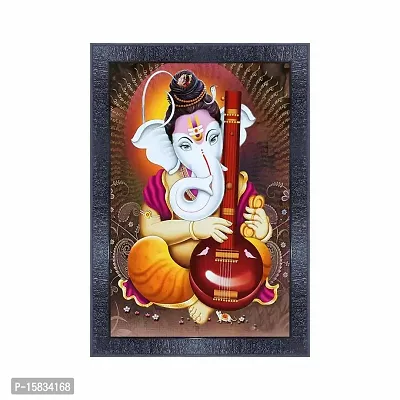 pnf Ganesh Wall Painting Synthetic frame-5393(10 * 14inch,Multicolour,Synthetic)