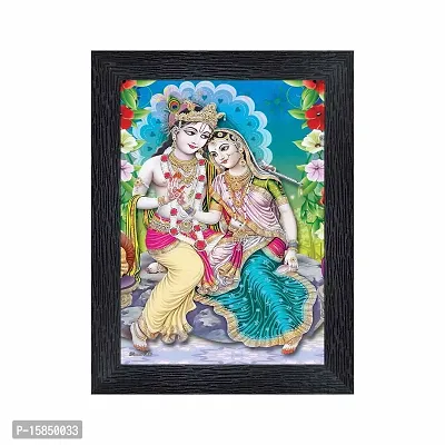 pnf Radha kishna Religious Wood Photo Frames with Acrylic Sheet (Glass) for Worship/Pooja(photoframe,Multicolour,6x8inch)-22520-thumb0