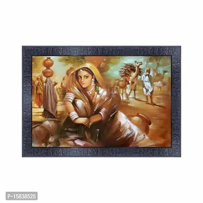 pnf Rajasthani art Wood Photo Frames with Acrylic Sheet (Glass) 1435-(10 * 14inch,Multicolour,Synthetic)