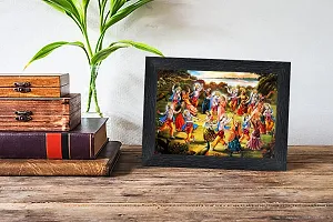 pnf Radha kishna Religious Wood Photo Frames with Acrylic Sheet (Glass) for Worship/Pooja(photoframe,Multicolour,6x8inch)-22614-thumb1