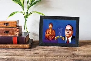 pnf Dr. B. R. Ambedkar ad Buddha Wood Photo Frames with Acrylic Sheet (Glass)(photoframe,Multicolour,6x8inch)-19833-thumb1