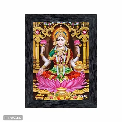 pnf Diwali Puja (laxmiji, Ganeshji,Saraswatiji) Religious Wood Photo Frames with Acrylic Sheet (Glass) for Worship/Pooja(photoframe,Multicolour,6x8inch) 20154