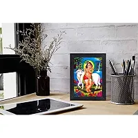 Generic PnF Bal Krishna (Baby) Religious Wood Photo Frames with Acrylic Sheet (Glass) for Worship/Pooja(photoframe,Multicolour,8x6inch)-22370-, Medium (PNF-22370-photoframe-5x7)-thumb1