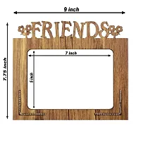 Generic Xpression Decor Decorative Friends Hand Crafted Wooden Table Photo Frame 5x7, Multicolour, Medium-thumb1