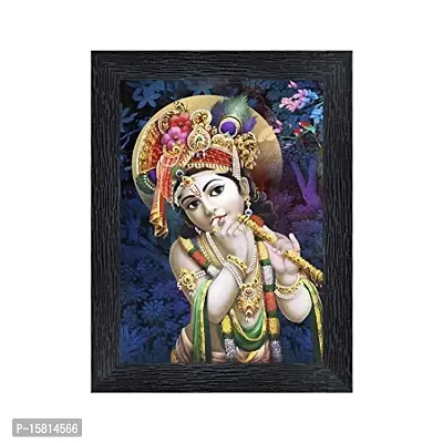 Generic PnF Bal Krishna (Baby) Religious Wood Photo Frames with Acrylic Sheet (Glass) for Worship/Pooja(photoframe,Multicolour,8x6inch)-19026-, Medium (PNF-19026-photoframe-5x7)