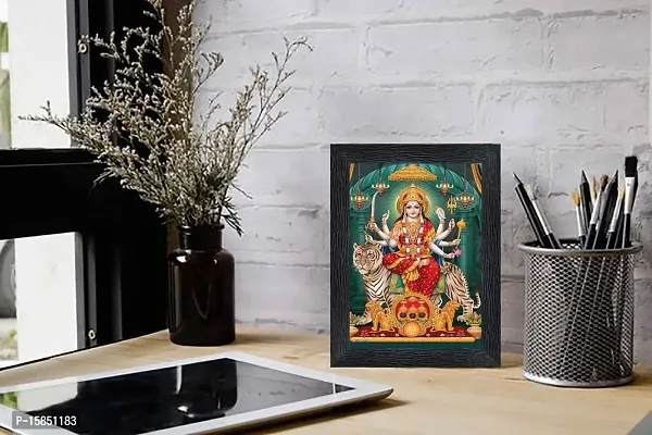 pnf Durga Maa Religious Wood Photo Frames with Acrylic Sheet (Glass) for Worship/Pooja(photoframe,Multicolour,6x8inch)-20003-thumb2