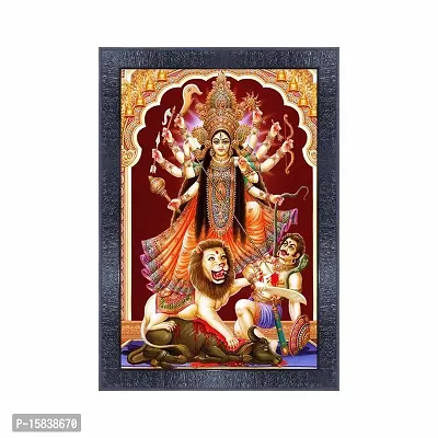 pnf Kali mata ji Religious Wood Photo Frames with Acrylic Sheet (Glass) for Worship/Pooja 20887(10 * 14inch,Multicolour,Synthetic)