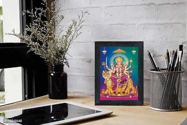 pnf Durga Maa Religious Wood Photo Frames with Acrylic Sheet (Glass) for Worship/Pooja(photoframe,Multicolour,6x8inch)-20767-thumb2