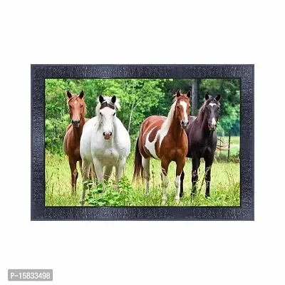 pnf Vastu Horse Frames Wood Photo Frames with Acrylic Sheet (Glass) 7844-(10 * 14inch,Multicolour,Synthetic)-thumb0