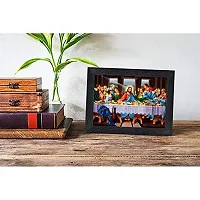 PnF Lord Jesus Religious Wood Photo Frames with Acrylic Sheet (Glass) for Worship/Pooja(photoframe,Multicolour,8x6inch)-4051-thumb1