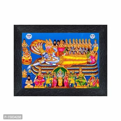 pnf Vishnu laxmi ji Religious Wood Photo Frames with Acrylic Sheet (Glass) for Worship/Pooja(photoframe,Multicolour,6x8inch)-22365-thumb0