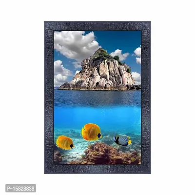 pnf Natural Landscape Scenery Wood Photo Frames with Acrylic Sheet (Glass) (10 * 14inch,Multicolour,Synthetic) 7903