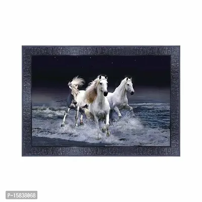 pnf Vastu Horse Frames Wood Photo Frames with Acrylic Sheet (Glass) 8550-(10 * 14inch,Multicolour,Synthetic)