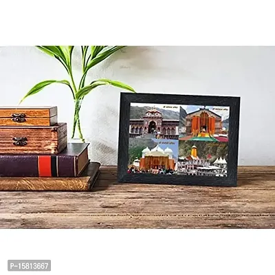 Generic PnF Yamunotri Dham, Gangotri Dham, Badrinath Dham and Kedarnath Dham Religious Wood Photo Frames (photoframe,Multicolour,8x6inch)-20861, Medium (PNF-20861-photoframe-5x7)-thumb2